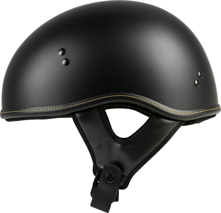 Highway 21 - .357 Solid Half Helmet Matte Black Xs - 77-1101XS