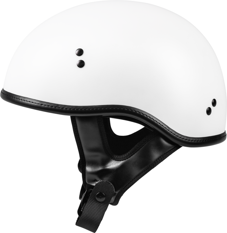 Highway 21 - .357 Solid Half Helmet Matte White Sm - 77-1102S
