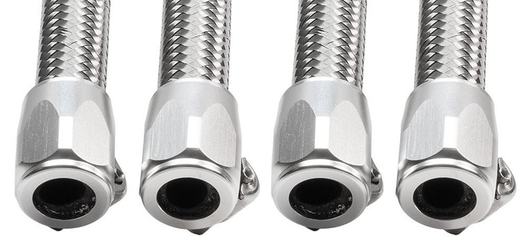 Jagg - Hose Finisher 3/8" Silver Anodized 4pk - 22-JHF06-SI-4