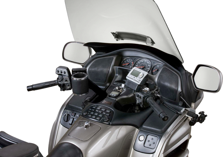 Kruzer Kaddy - Perch Mount Holder Leather Black/chrome - 600 Kruzer Kaddy - Perch Mount Holder Leather Black/chrome - 600