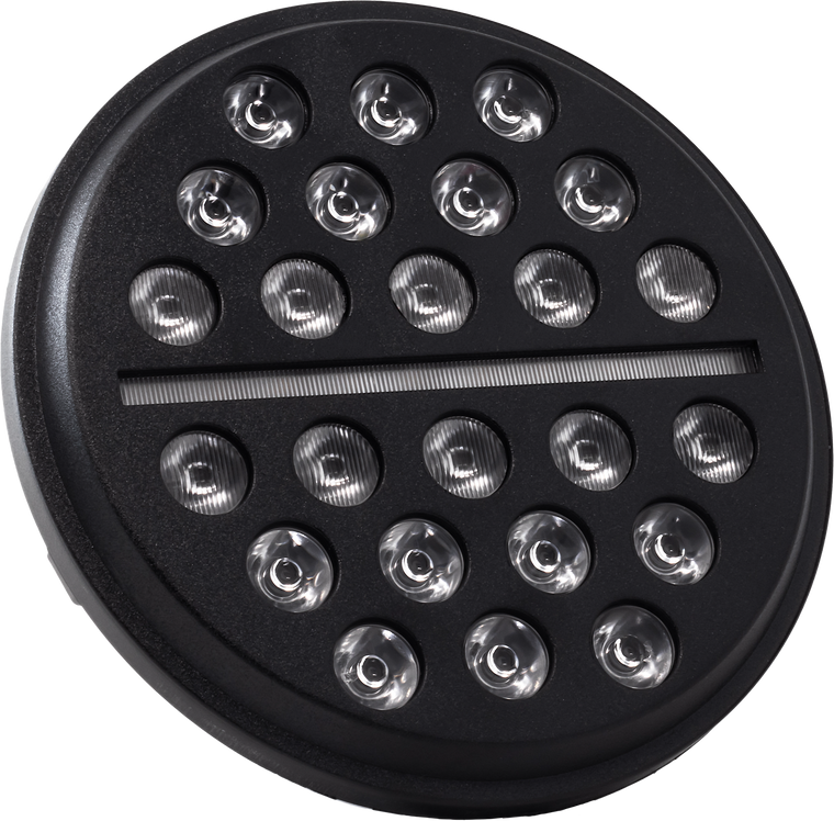 Letric Lighting Co - 7" Led Buck Shot Headlight Blk Indian - LLC-ILHC-7B Letric Lighting Co - 7" Led Buck Shot Headlight Blk Indian - LLC-ILHC-7B