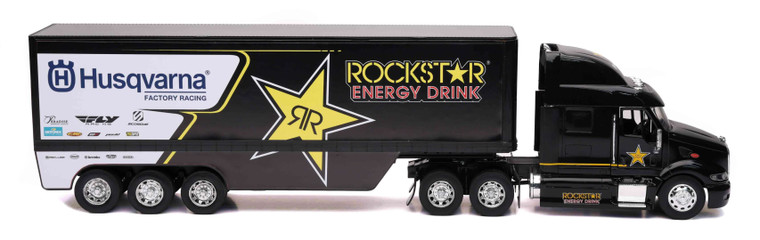New-ray - 1:32 Scale Rockstar Husqvarna Racing Transporter Rig - 10963