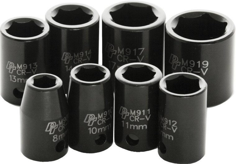 Performance Tool - 8 Pc 3/8" Met Imp Skt Set Shallow - M589DB