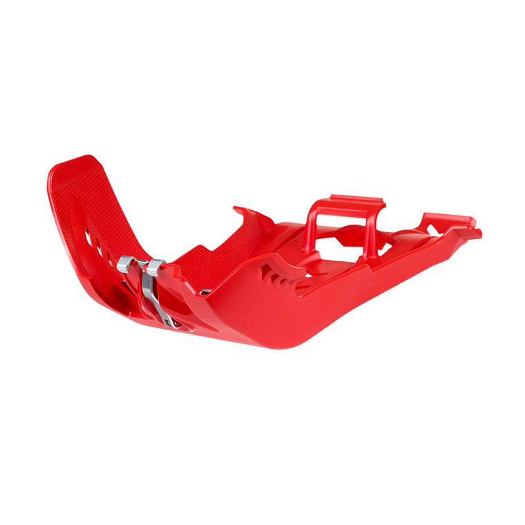 Polisport - Fortress Skid Plate W/link Protector Red - 8475300002