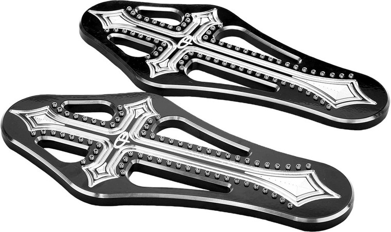 Prec. Billet - Floorboards Rider Darkside Black - DRK-410-ALL-BLK