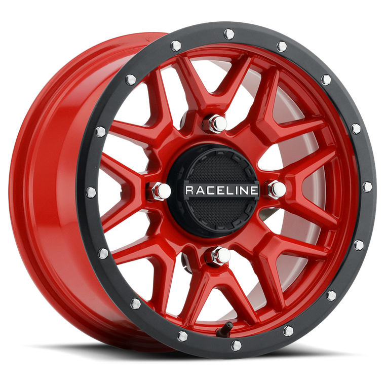 Raceline - Krank Wheel 14x7 4/110 5+2 (+10mm) Blk/red - A94R-47011+10