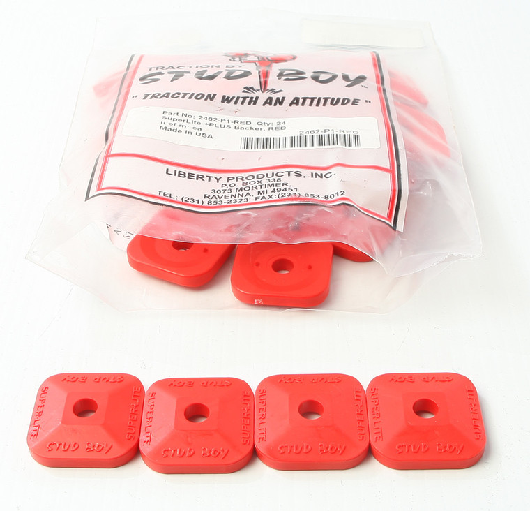 Stud Boy - Super-lite Plus Backers Red 24/pk - 2462-P1-RED