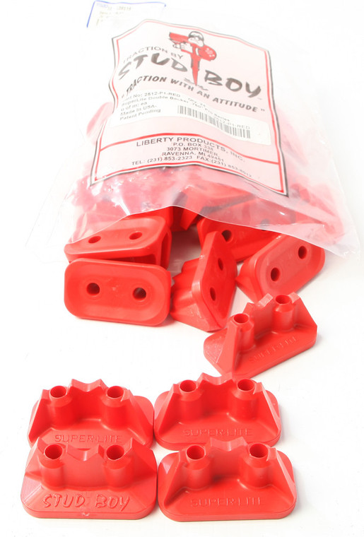 Stud Boy - Super-lite Pro Series Double Backers .75" 24/pk Red - 2512-P1-RED