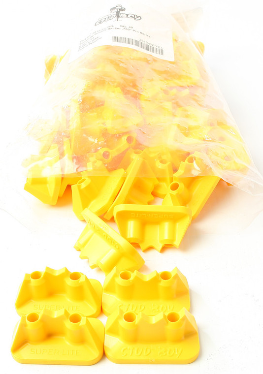 Stud Boy - Super-lite Pro Series Double Backers 0.75" 48/pk Yellow - 2512-P2-YEL