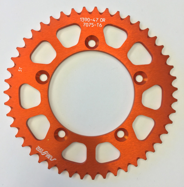 Sunstar - Rear Sprocket Aluminum 47t-420 Org Husq/ktm - 5-139047OR Sunstar - Rear Sprocket Aluminum 47t-420 Org Husq/ktm - 5-139047OR