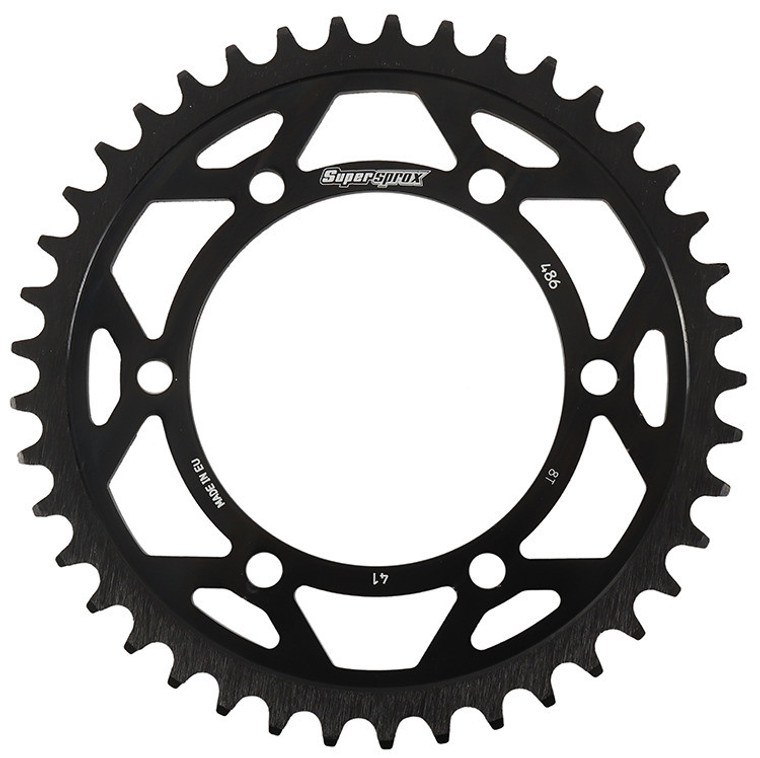 Supersprox - Rear Edge Sprocket Steel 41t-520 Blk Hon/kaw/suz/yam - RFA-486-41-BLK Supersprox - Rear Edge Sprocket Steel 41t-520 Blk Hon/kaw/suz/yam - RFA-486-41-BLK