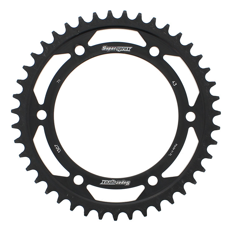 Supersprox - Rear Sprocket Steel 43t-525 Blk Hon - RFE-1307-43-BLK