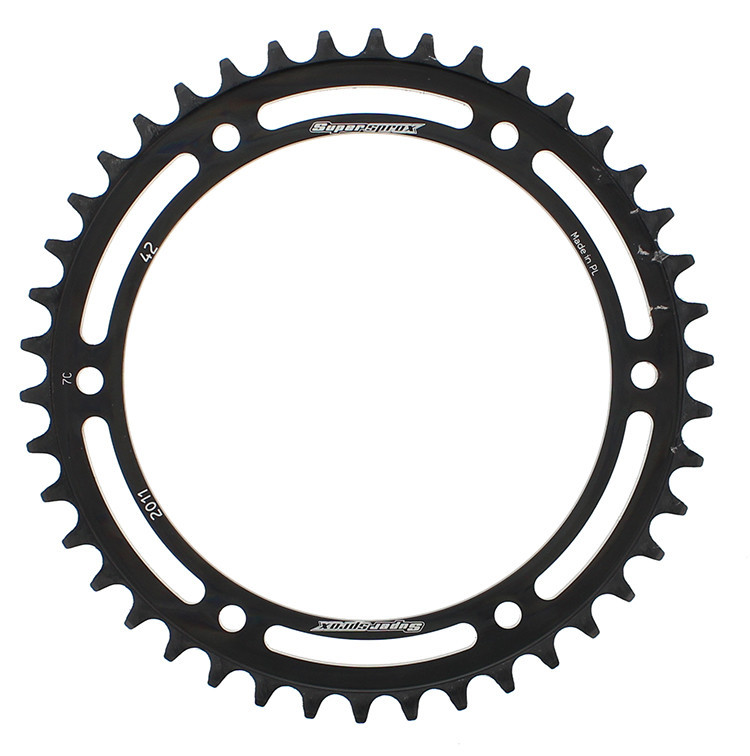 Supersprox - Rear Sprocket Steel 42t-530 Blk Tri - RFE-2011-42-BLK
