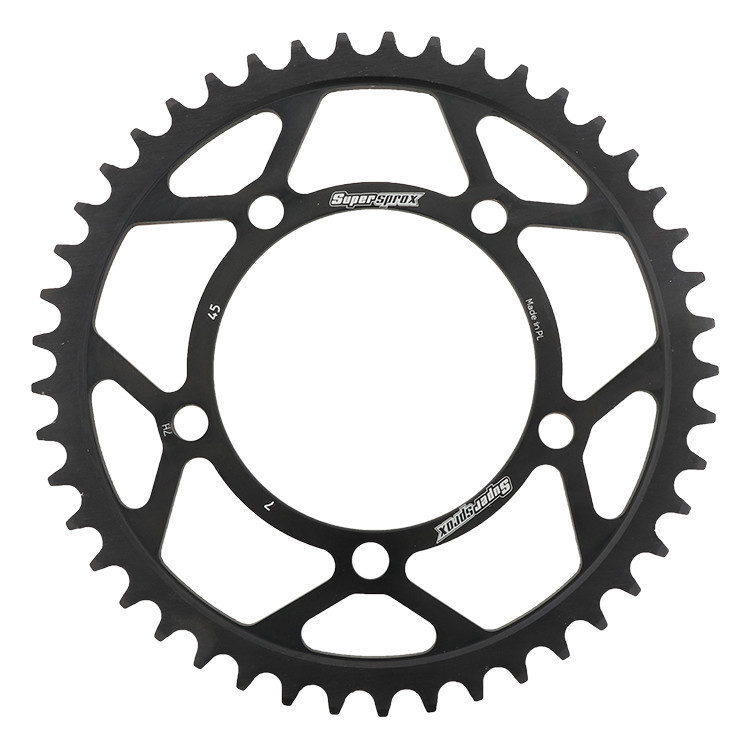 Supersprox - Rear Sprocket Steel 45t-525 Blk Bmw - RFE-7-45-BLK