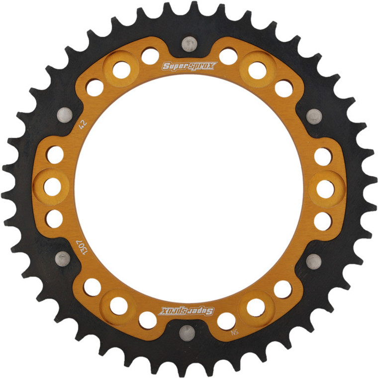 Supersprox - Rear Stealth Sprocket Alu/stl 42t-525 Gld Hon - RST-1307-42-GLD Supersprox - Rear Stealth Sprocket Alu/stl 42t-525 Gld Hon - RST-1307-42-GLD