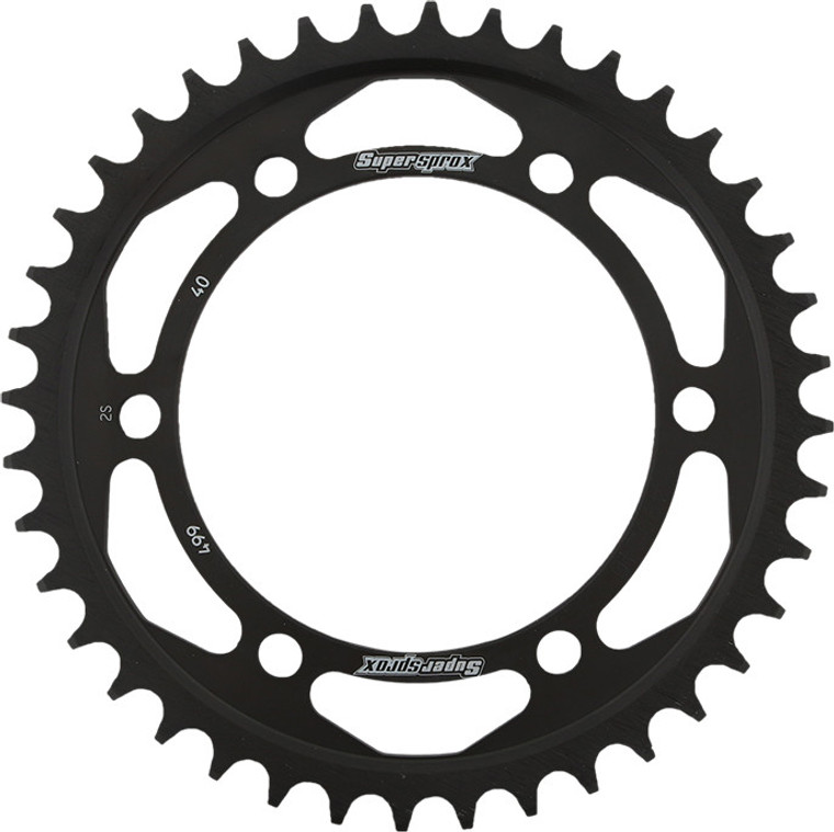 Supersprox - Rear Sprocket Steel 40t-530 Blk Kaw/suz - RFE-499-40-BLK Supersprox - Rear Sprocket Steel 40t-530 Blk Kaw/suz - RFE-499-40-BLK