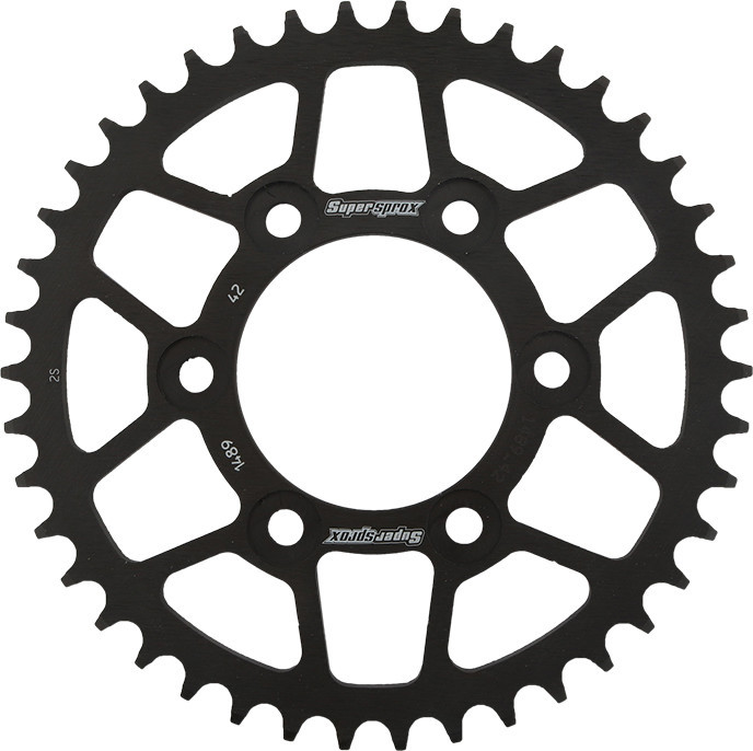Supersprox - Rear Sprocket Steel 42t-525 Blk Kaw - RFE-1489-42-BLK
