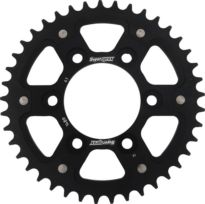Supersprox - Rear Stealth Sprocket Alu/stl 41t-525 Blk Kaw - RST-1489-41-BLK