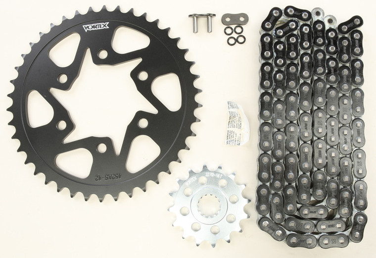 Vortex - Sprocket/chain Kit Stl/stl 16/42t Sil Rx3 520-108l Blk - CK6303