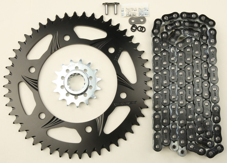 Vortex - Sprocket/chain Kit Stl/alu 15/48t Blk Rx3 520-108l Blk - CK6339