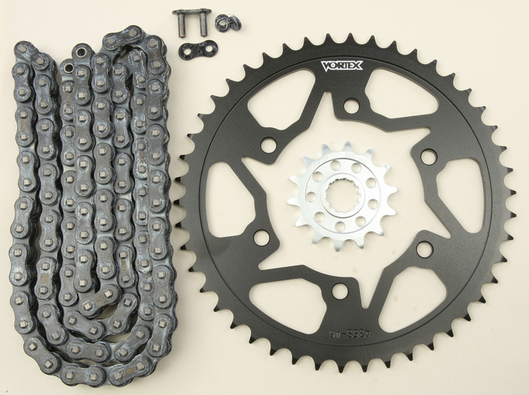 Vortex - Sprocket/chain Kit Stl/stl 14/46t Sil Sx3 520-114l Blk - CK6384