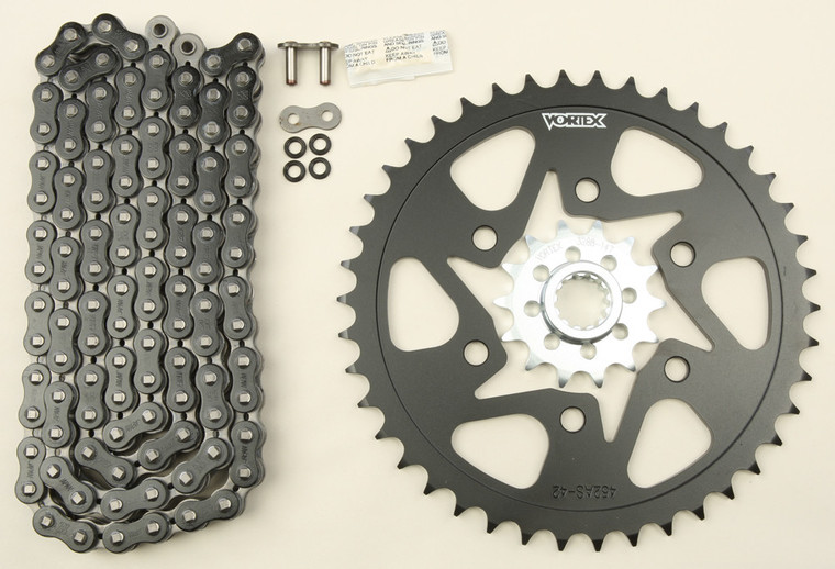 Vortex - Sprocket/chain Kit Stl/stl 14/42t Sil Sx3 520-108l Blk - CK6352