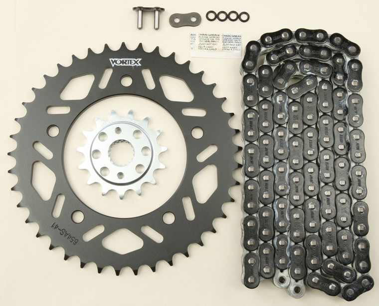Vortex - Sprocket/chain Kit Stl/stl 15/41t Sil Rx3 520-114l Blk - CK6375
