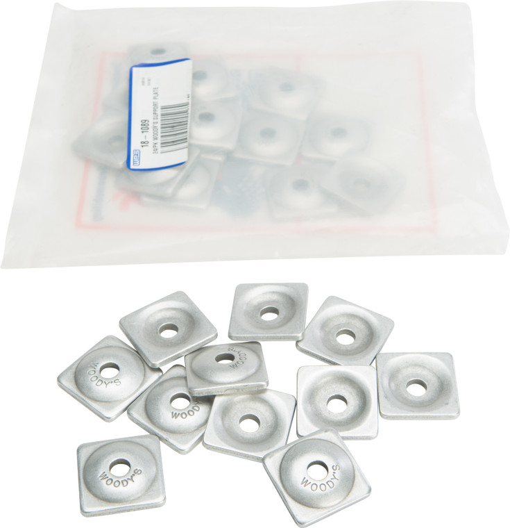 Woodys - Digger Support Plates Square Alum. 1/4" 24/pk - ASW-3725