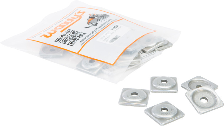 Woodys - Digger Support Plates Square Alum. 5/16" 24/pk - ASW2-3775