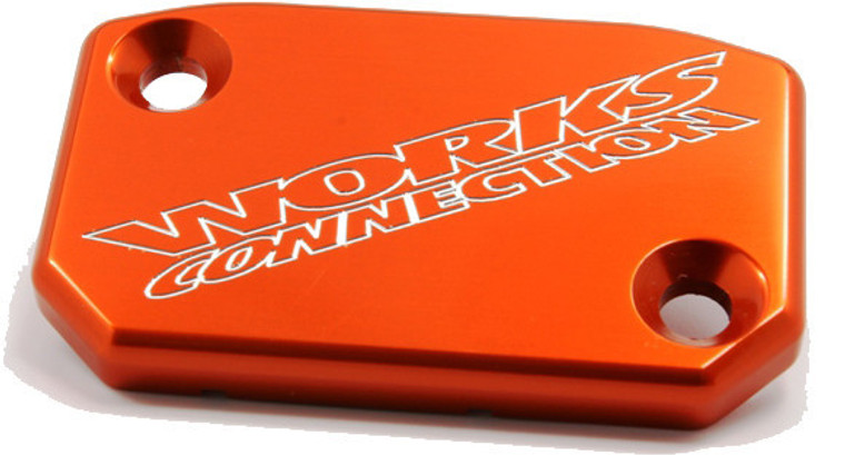 Works - Billet Clutch Reservoir Cover Orange - 21-050 Works - Billet Clutch Reservoir Cover Orange - 21-050