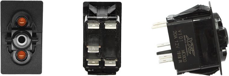 Xtc Power Products - Dash Switch Body Single Acc Amber/amber - SW11-AA000000