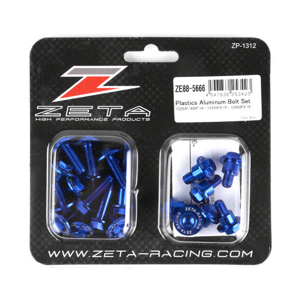 Zeta - Aluminum Bolt Kit Blue - ZE88-5666