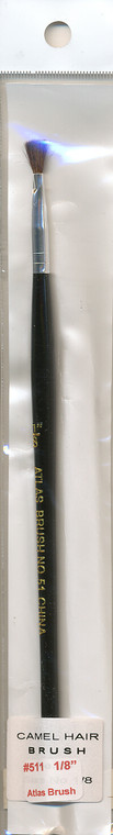Atlas Brush Co. - 1/8'Flat Camel Hair Brush - 511