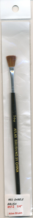 Atlas Brush Co. - 1/4'Flat Camel Hair Brush - 512