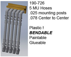 Cal-Scale Train Parts - Ho 5 Line MU Hose Plastic 4p - 726