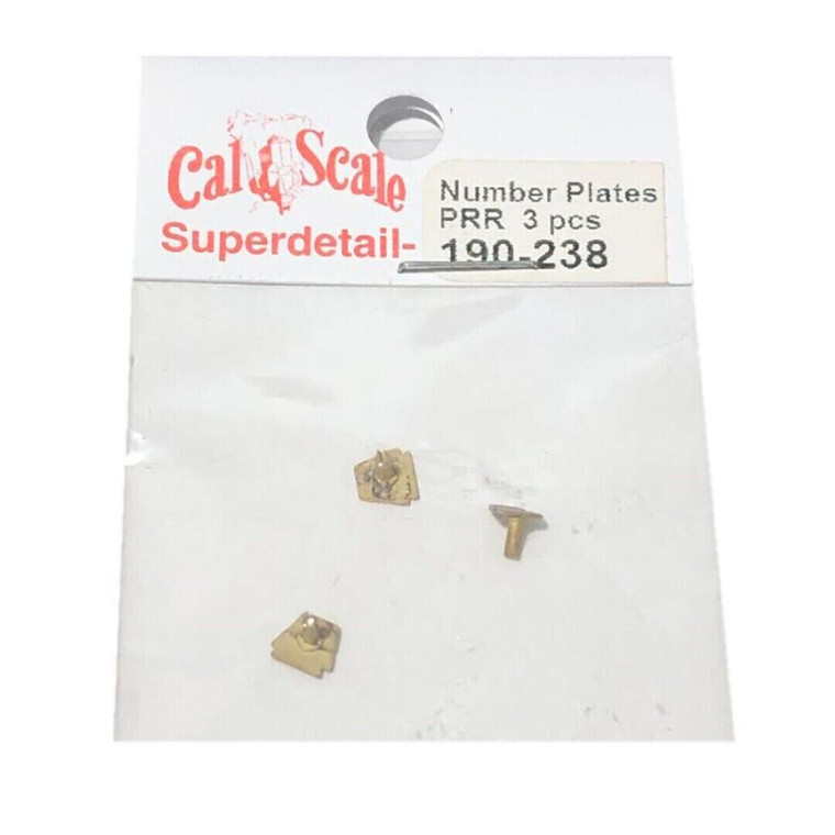 Cal-Scale Train Parts - Ho Number Plates Prr 3 - 238