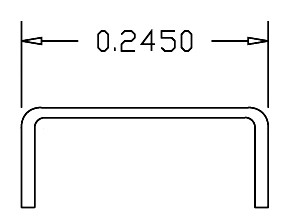 Cal-Scale Train Parts - Ho Straight Grab Irons .012 Lg - 508