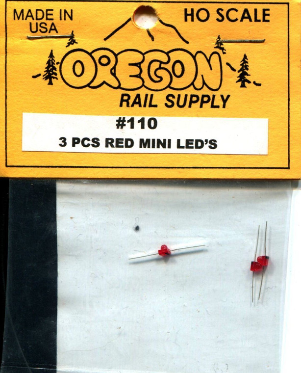 Oregon Rail Supply - Ho RED MINI LED'S (3) - 110