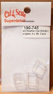 Cal-Scale Train Parts - HO All Weather Cab Window w/glass .40 - 745