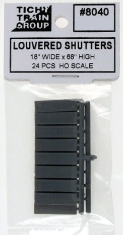 Tichy Train Group - Ho 68'Louvered Shutters - 8040