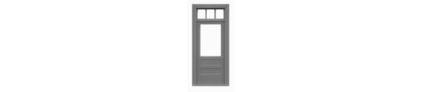 Tichy Train Group - Ho 1-lite Door/Transom 3set - 8130