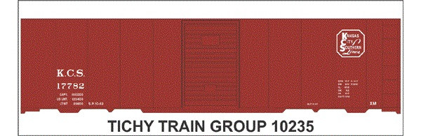 Tichy Train Group - HO KCS 40' Steel Boxcar Decal - 10235