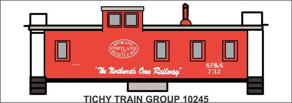 Tichy Train Group - Ho Sp&S Wood Caboose Decal - 10245