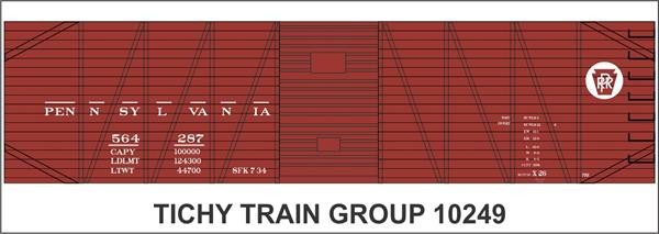 Tichy Train Group - Ho Prr Usra 40' Ss Boxcardecal - 10249