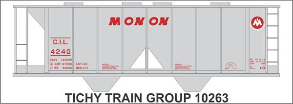 Tichy Train Group - Ho Monon Covered Hopper Decal - 10263