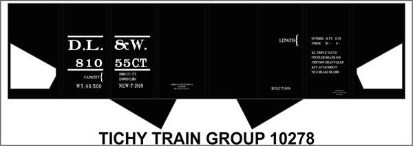 Tichy Train Group - Ho Dl&W Usra Hopper Decal - 10278
