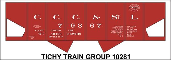 Tichy Train Group - Ho Ccc&Stl Usra Hopper Decal - 10281