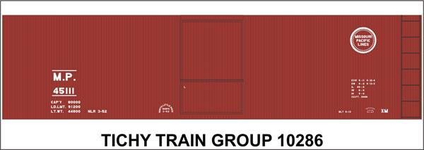 Tichy Train Group - Ho Mp 40' Ds Boxcar Decal - 10286