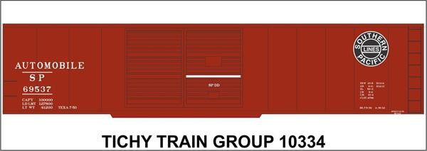 Tichy Train Group - HO SP 50' Steel Boxcar Decal - 10334
