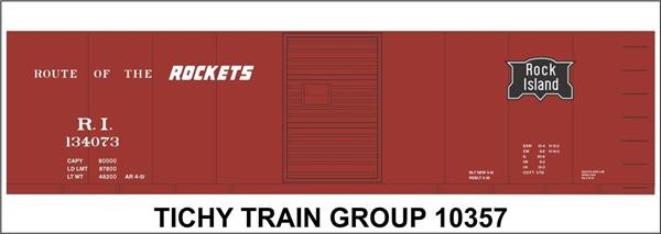 Tichy Train Group - HO RI 40' Steel Boxcar Decal - 10357